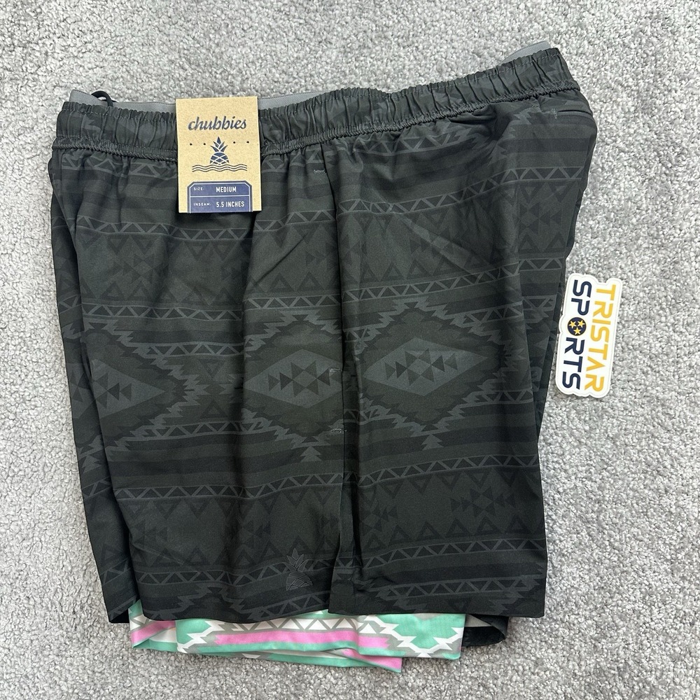 Chubbies 5.5" The Ultimate Training Shorts Mens Sz Medium Black The Quests